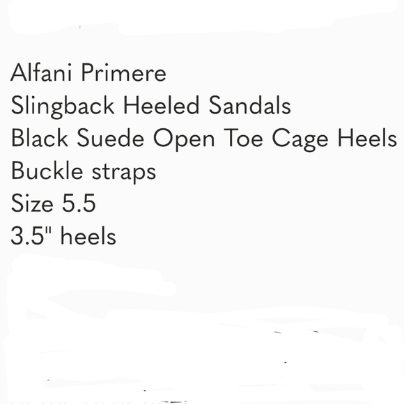 Alfani Primere Slingback Heel Sandals Black Suede Cage Heels Size 5.5 - Picture 5 of 12